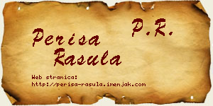 Periša Rašula vizit kartica